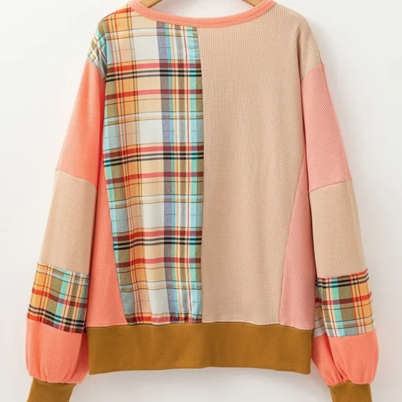 Colorful Patchwork Women's Sweater NIB - Picture 4 of 8